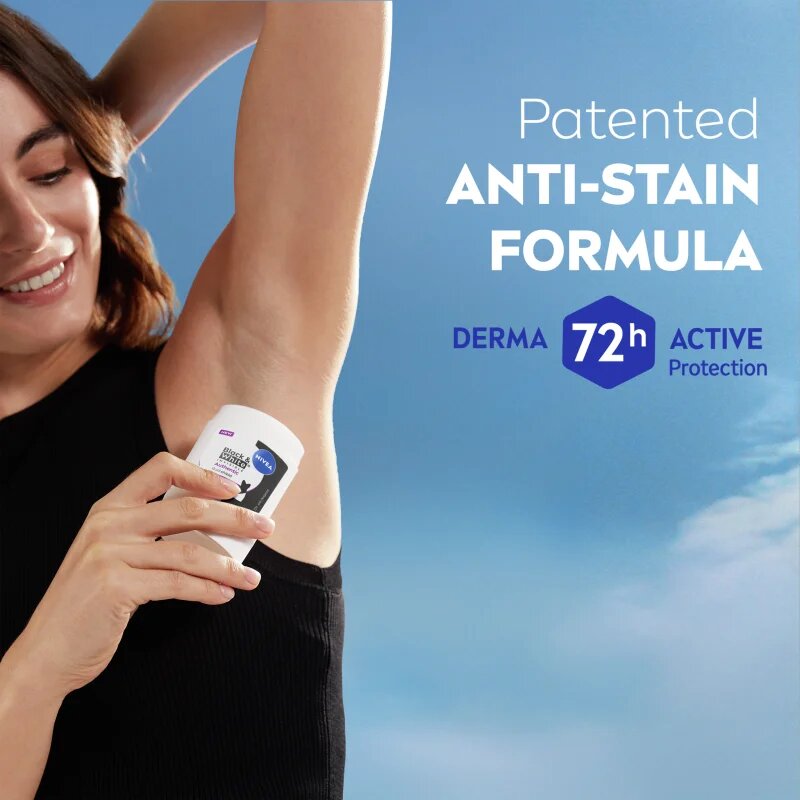 Nivea Black & White Authentic твърд антиперспирант 72 ч. 50 мл.