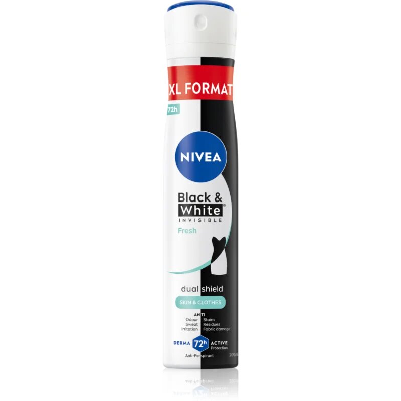 Nivea Black & White Invisible Fresh антиперспирант-спрей за жени 200 мл.