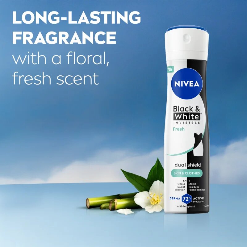 Nivea Black & White Invisible Fresh антиперспирант-спрей за жени 200 мл.