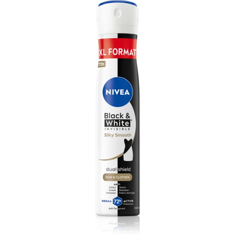 Nivea Black & White Invisible Silky Smooth антиперспирант-спрей за жени 200 мл.