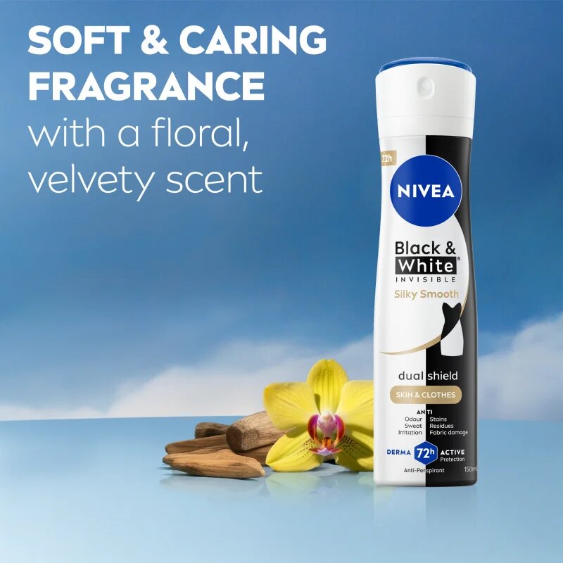Nivea Black & White Invisible Silky Smooth антиперспирант-спрей за жени 200 мл.