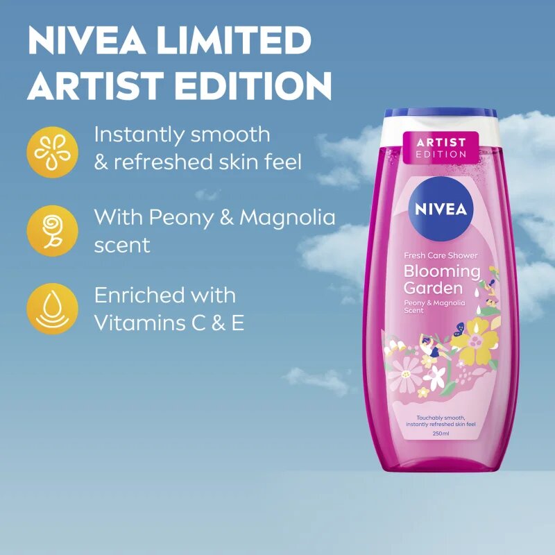 Nivea Blooming Garden хидратиращ душ гел 250 мл.