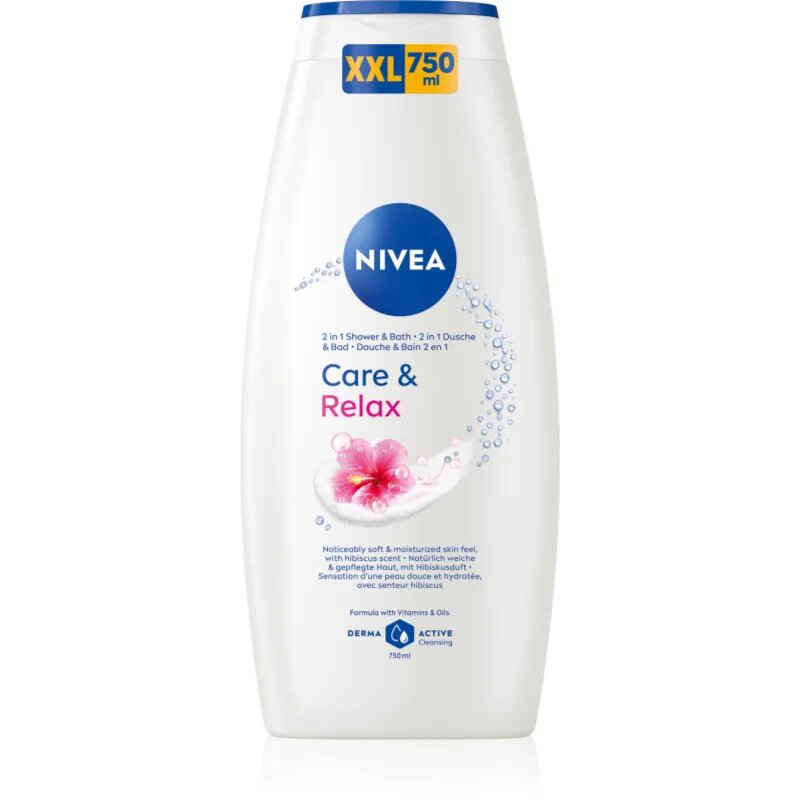 Nivea Care & Relax пяна за вана и душ гел 2 в 1 750 мл.