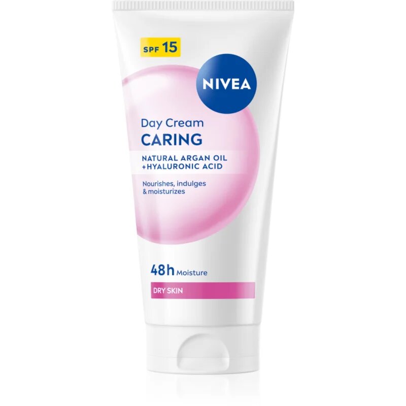 Nivea Caring овлажняващ дневен крем за суха кожа SPF 15 50 мл.