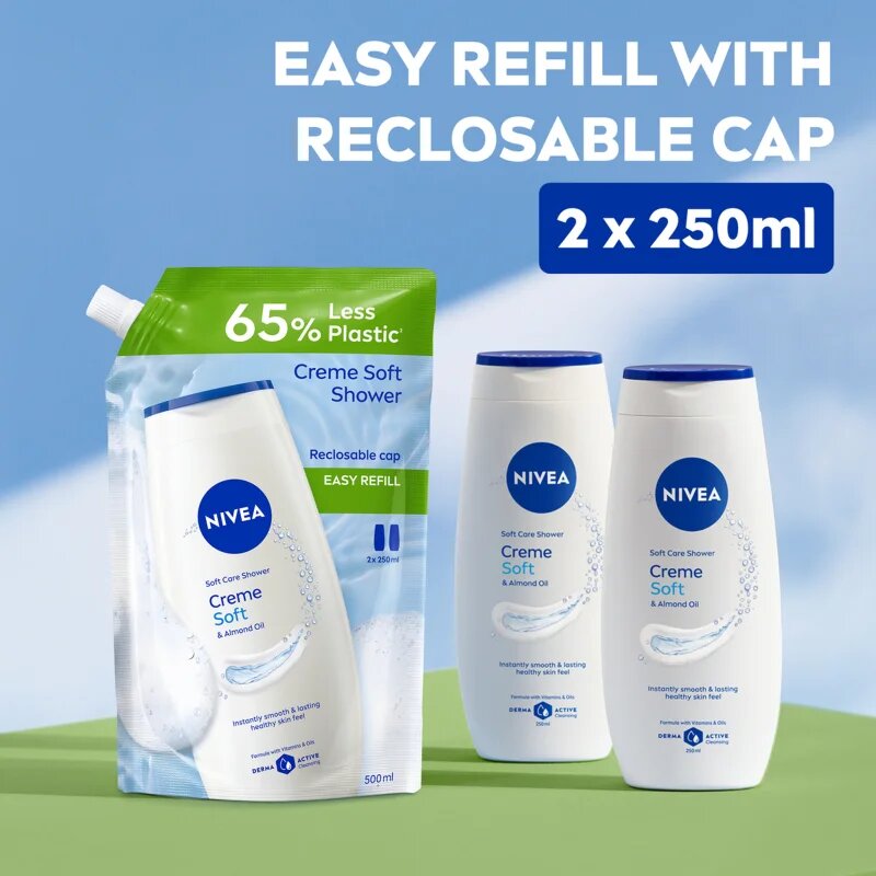 Nivea Creme Soft крем душ гел пълнител 500 мл.