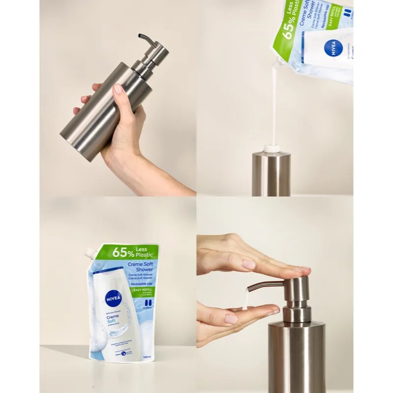 Nivea Creme Soft крем душ гел пълнител 500 мл.