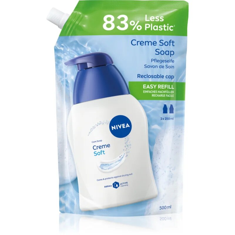Nivea Creme Soft течен сапун пълнител 500 мл.