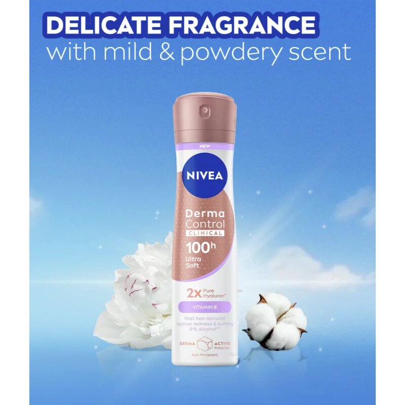 Nivea Derma Control Clinical Ultra Soft антиперспирант-спрей 150 мл.