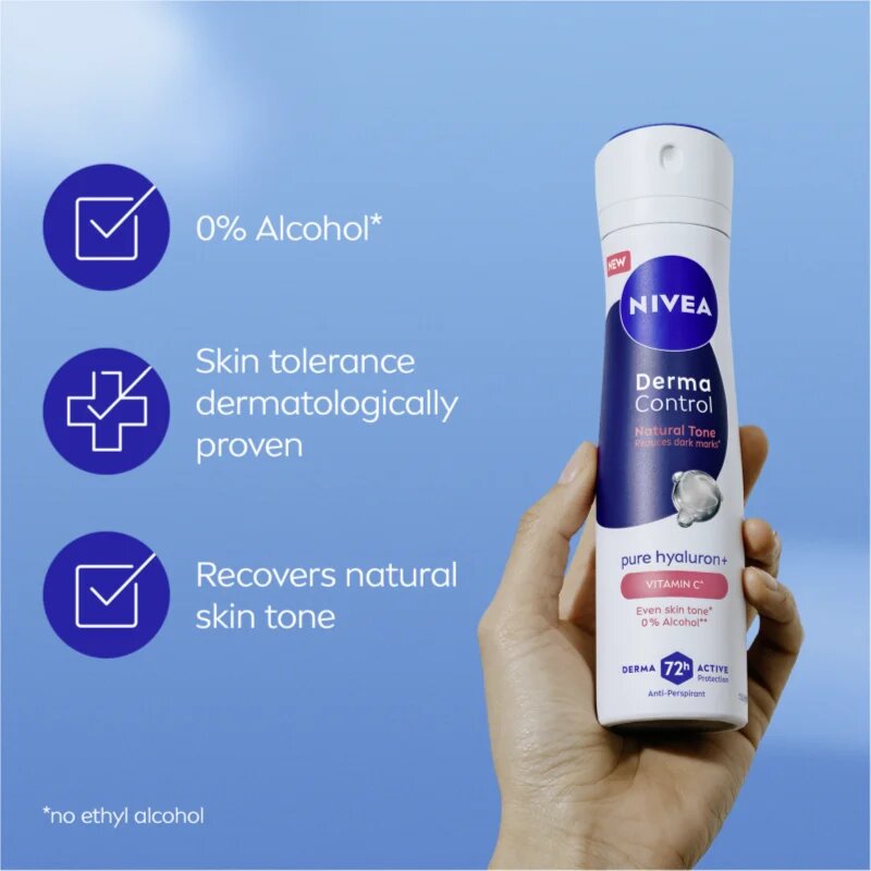 Nivea Derma Control Natural Tone антиперспирант-спрей Против тъмни петна 150 мл.