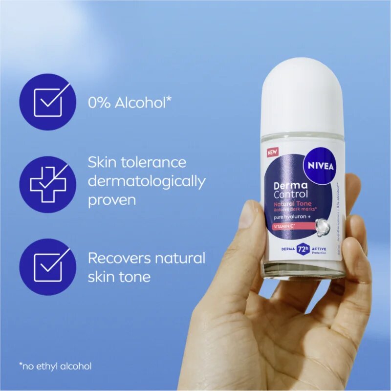 Nivea Derma Control Natural Tone рол-он и антиперспирант Против тъмни петна 50 мл.