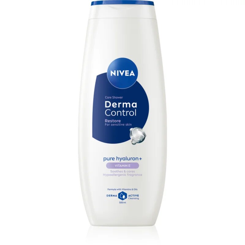 Nivea Derma Control Restore хидратиращ душ гел с хиалуронова киселина 500 мл.
