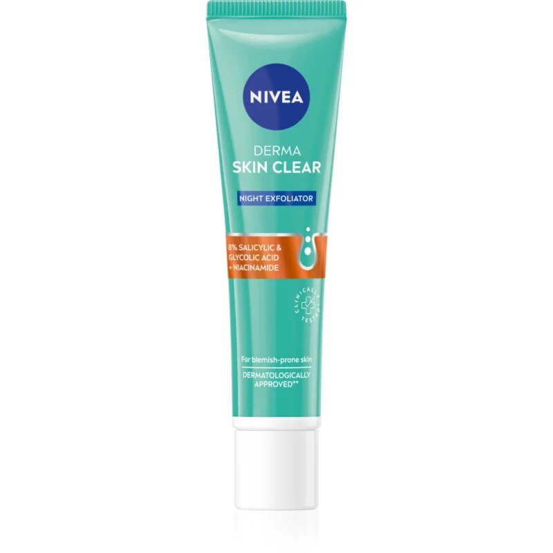 Nivea Derma Skin Clear нежен нощен пилинг 40 мл.