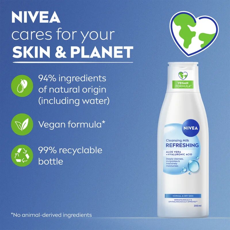 Nivea Face Cleansing почистващо мляко за тяло 200 мл.