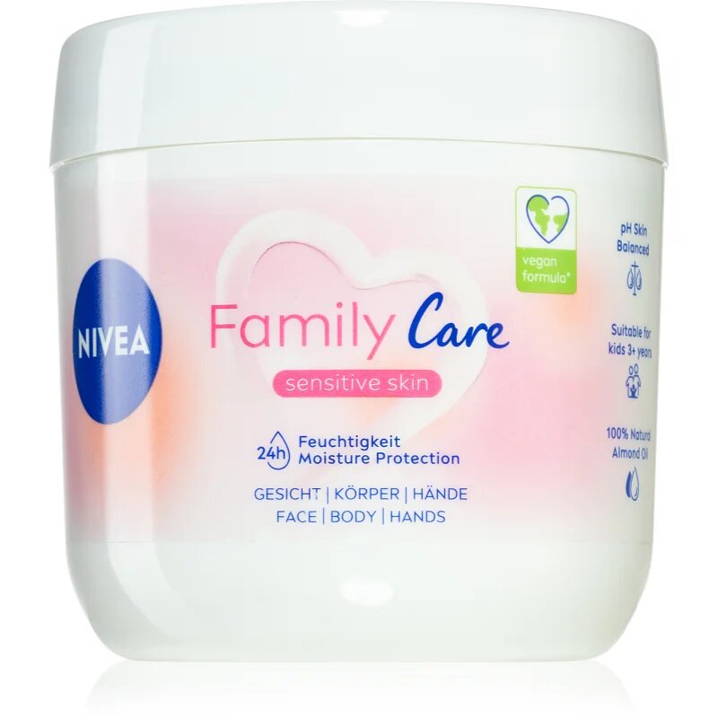 Nivea Family Care лек хидратиращ крем за лице ръце и тяло 450 мл.