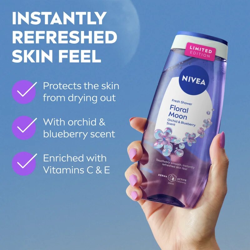Nivea Floral Moon освежаващ душ гел лимитирано издание 250 мл.