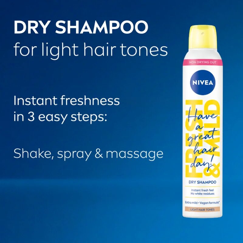 Nivea Fresh Revive сух шампоан за увеличаване на обема Light Tones 200 мл.