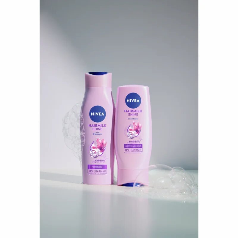 Nivea Hairmilk Shine грижовен шампоан 400 мл.