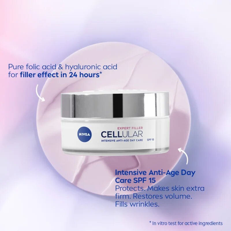 Nivea Hyaluron Cellular Filler стягащ дневен крем SPF 15 50 мл.
