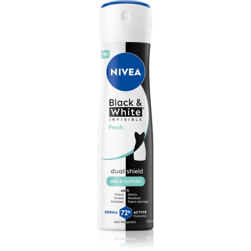 Nivea Invisible Black & White Fresh антиперспирант-спрей за жени 150 мл.