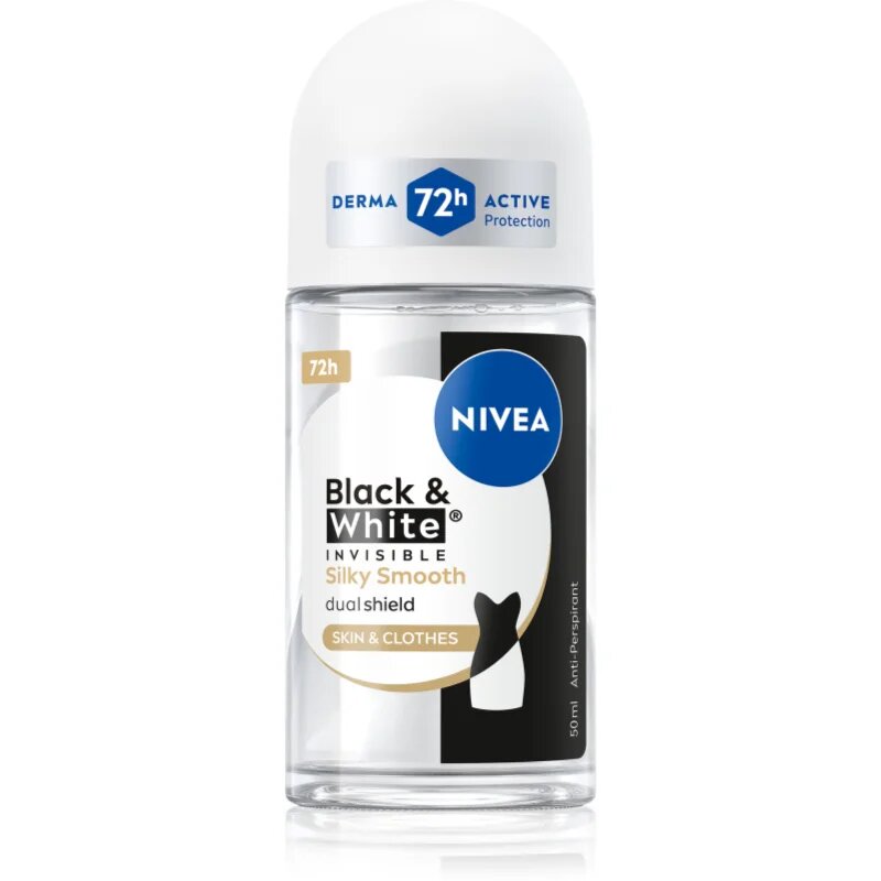 Nivea Invisible Black & White Silky Smooth рол-он и антиперспирант за жени 50 мл.