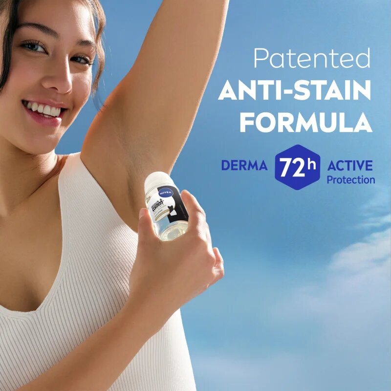 Nivea Invisible Black & White Silky Smooth рол-он и антиперспирант за жени 50 мл.