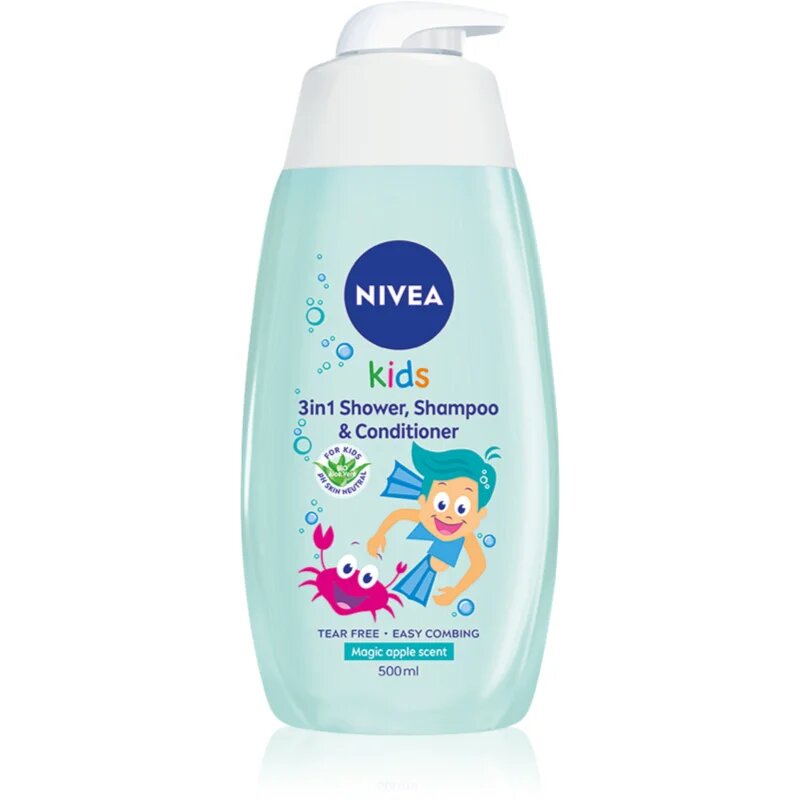 Nivea Kids Magic Apple нежен душ гел и шампоан за деца 3 в 1 500 мл.