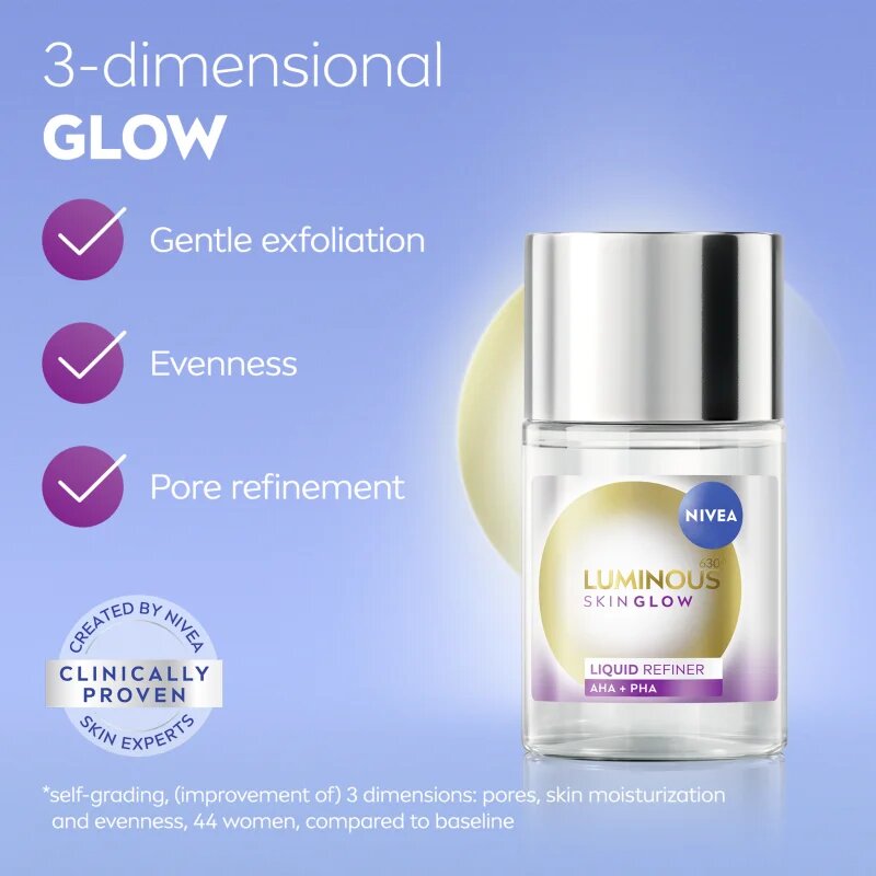 Nivea Luminous 630 Skin Glow изглаждаща грижа за озаряване на лицето 100 мл.