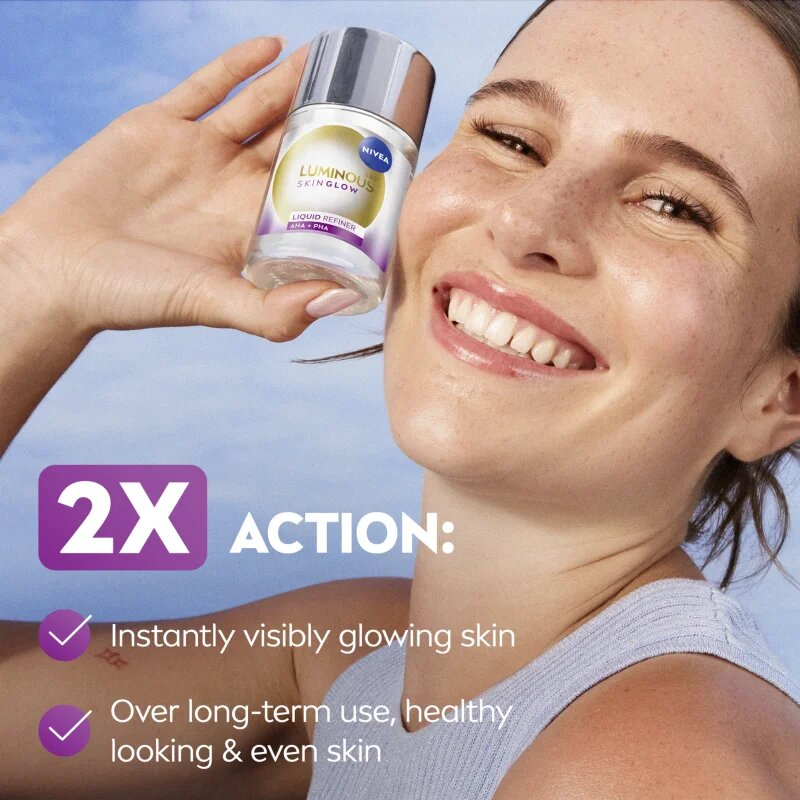 Nivea Luminous 630 Skin Glow изглаждаща грижа за озаряване на лицето 100 мл.