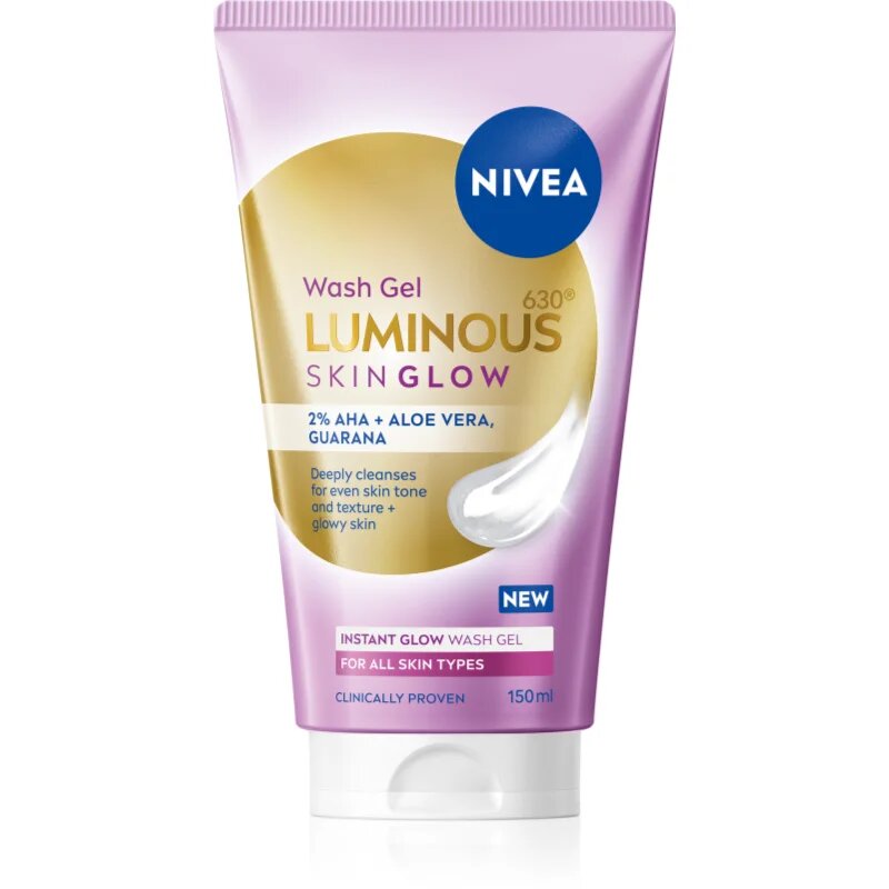 Nivea Luminous Skin Glow почистващ гел за лице за озаряване на лицето 150 мл.