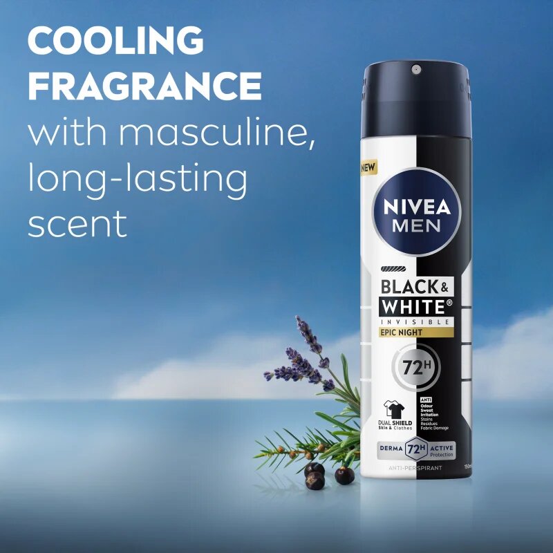 Nivea MEN Black & White Epic Night антиперспирант-спрей за мъже 150 мл.