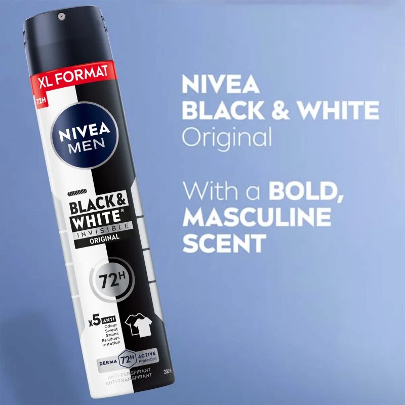 Nivea MEN Black & White Invisible Original антиперспирант-спрей изгодна опаковка