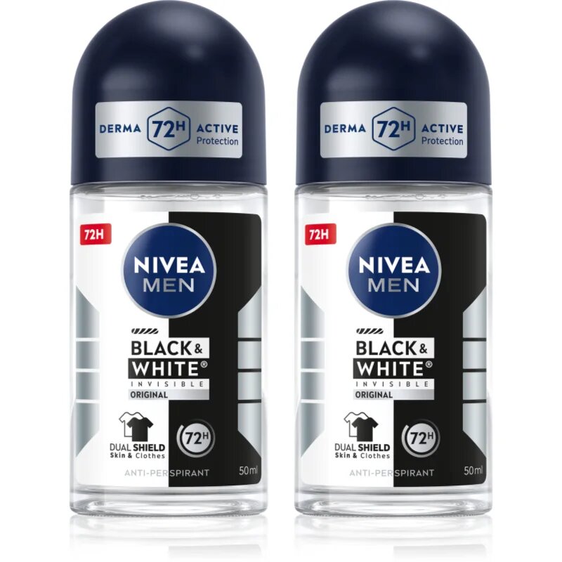 Nivea MEN Black & White Invisible Original рол-он и антиперспирант изгодна опаковка