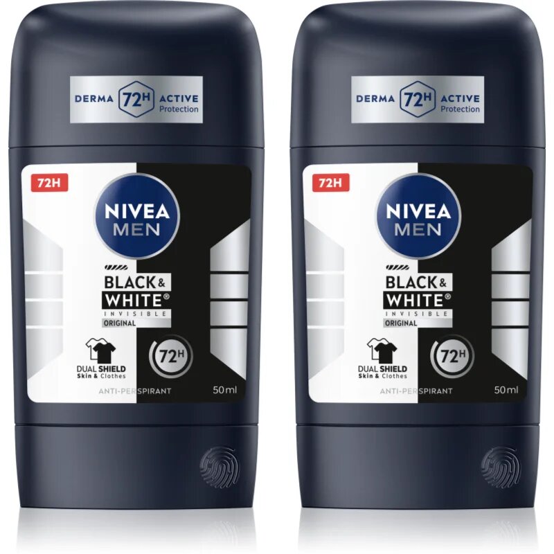 Nivea MEN Black & White Invisible Original твърд антиперспирант изгодна опаковка
