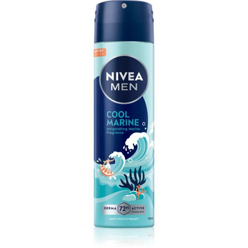 Nivea MEN Cool Marine антиперспирант-спрей 150 мл.