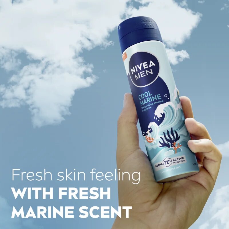 Nivea MEN Cool Marine антиперспирант-спрей 150 мл.