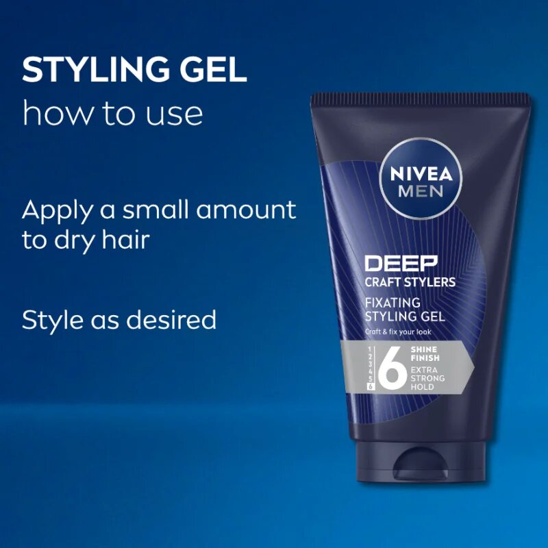 Nivea MEN Craft Stylers стилизиращ гел за гладка и блестяща коса 150 мл.