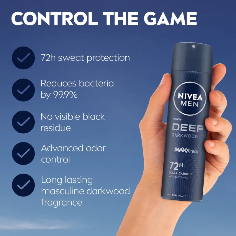 Nivea MEN Deep антиперспирант-спрей за мъже 200 мл.