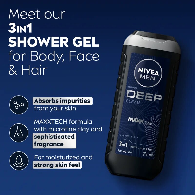 Nivea Men Deep душ-гел за мъже 250 мл.