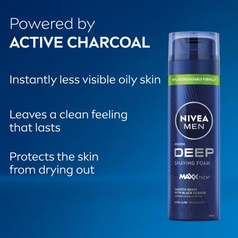 Nivea MEN Deep пяна за бръснене за мъже 200 мл.