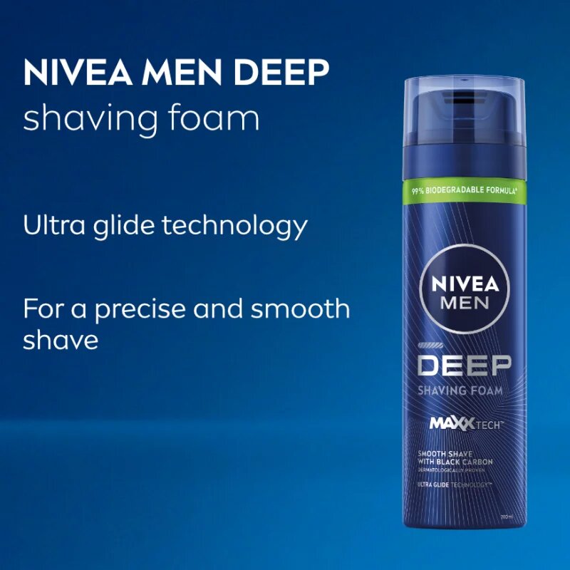 Nivea MEN Deep пяна за бръснене за мъже 200 мл.