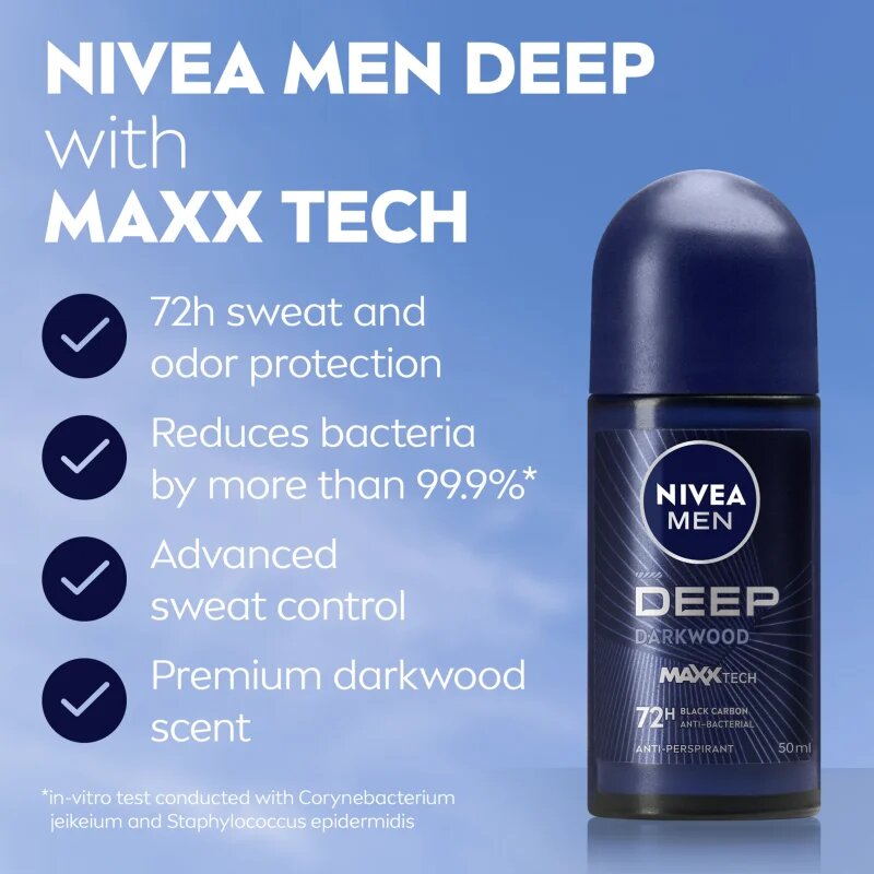 Nivea MEN Deep рол-он и антиперспирант за мъже 50 мл.
