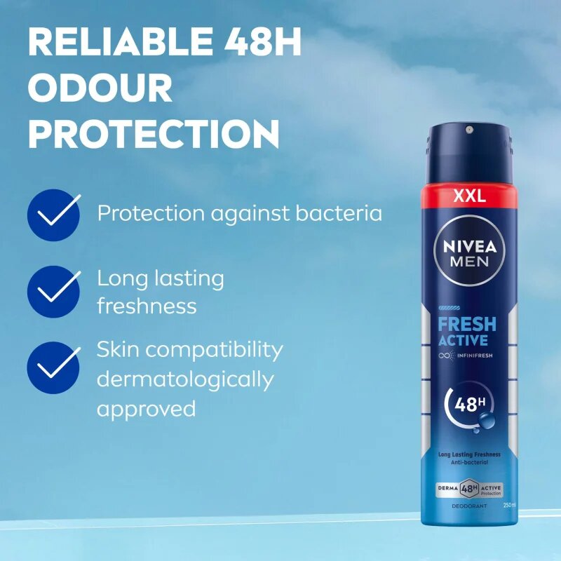Nivea MEN Fresh Active дезодорант в спрей 250 мл.