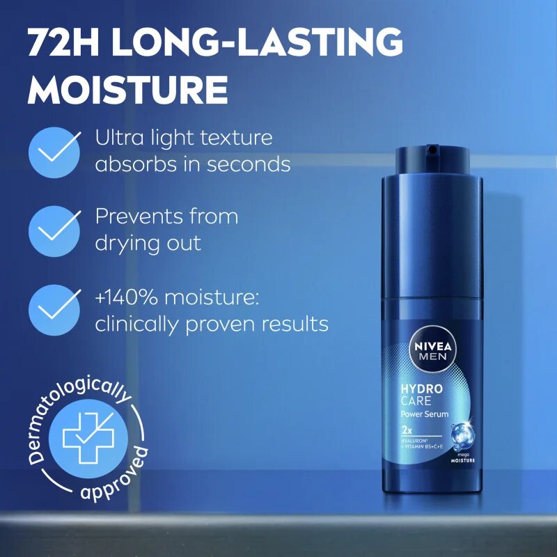 Nivea MEN Hydrocare укрепващ серум 30 мл.