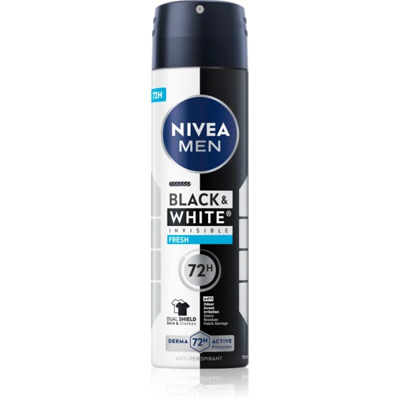 Nivea Men Invisible Black & White антиперспирант-спрей Fresh 150 мл.