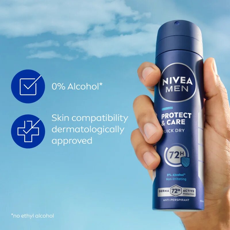 Nivea Men Protect & Care антиперспирант-спрей за мъже 150 мл.
