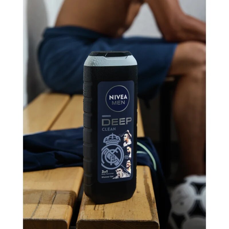 Nivea MEN Real Madrid хидратиращ душ гел 3 в 1 500 мл.