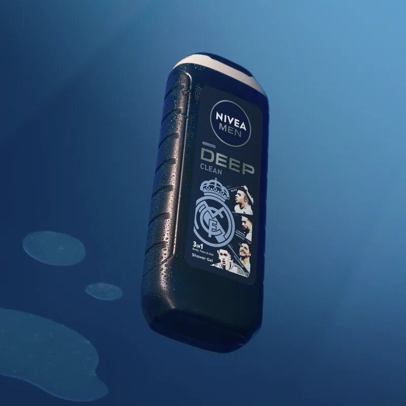 Nivea MEN Real Madrid хидратиращ душ гел 3 в 1 500 мл.