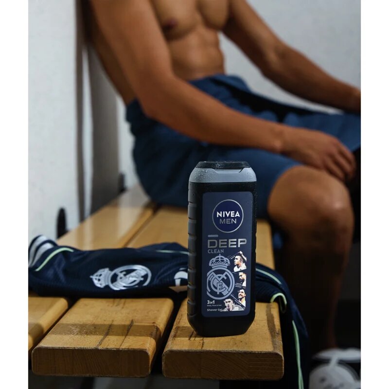 Nivea MEN Real Madrid освежаващ душ гел 3 в 1 250 мл.