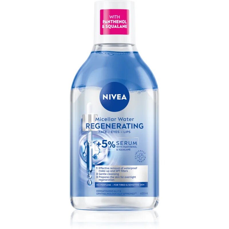 Nivea Micellar Regenerating почистваща мицеларна вода с регенериращ ефект 400 мл.