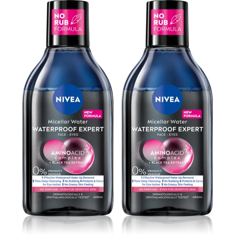 Nivea Micellar Waterproof почистваща мицеларна вода изгодна опаковка